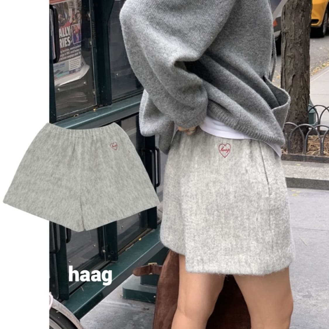 haag 헤이그 울 니트 반바지 상품이미지5