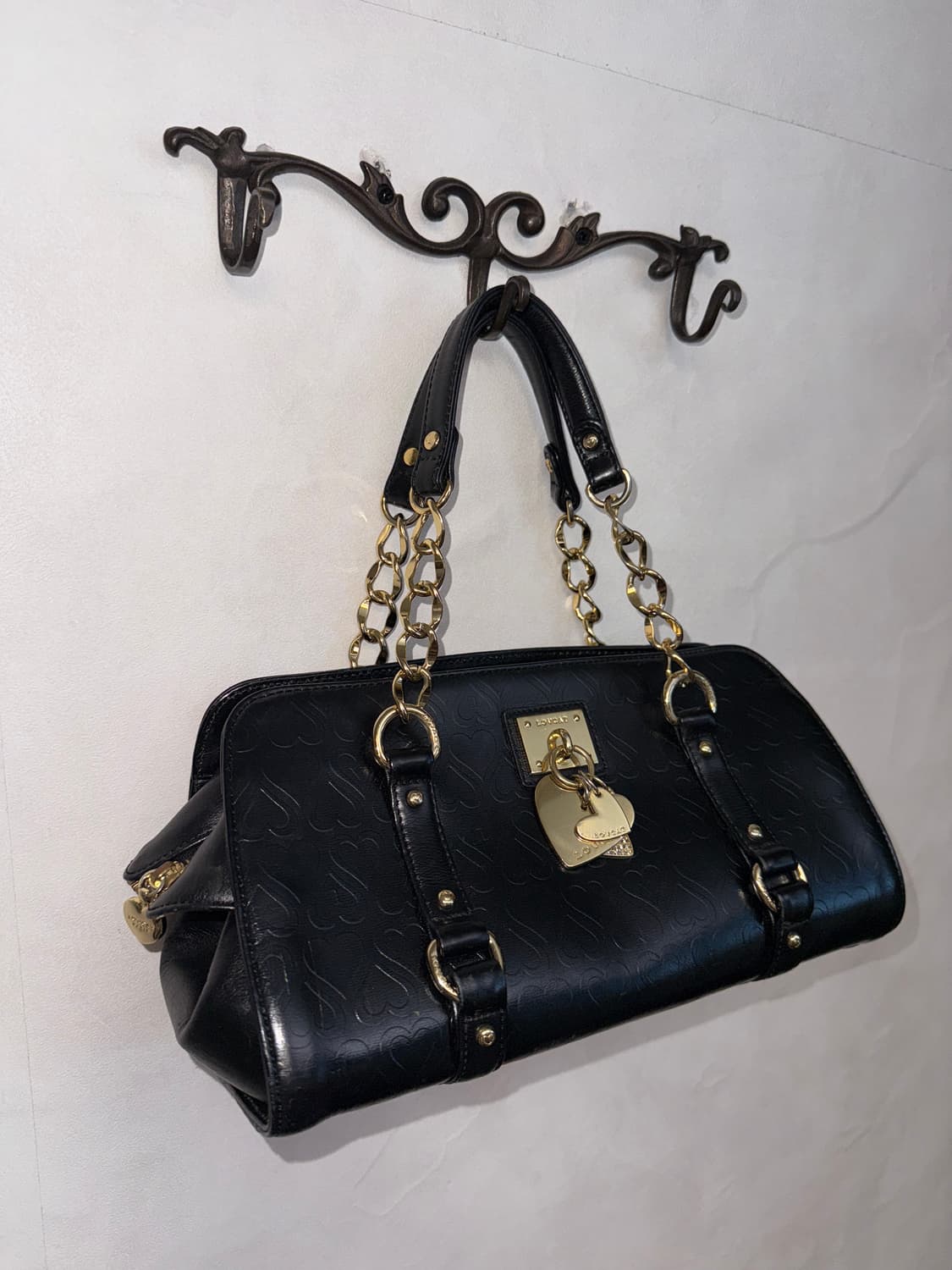 Lovcat black heart chain shoulder bag 상품이미지2