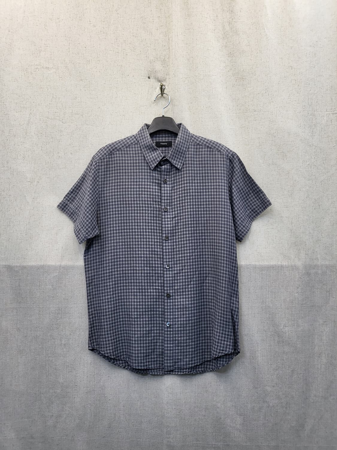 Theory 체크 반팔 셔츠 상품이미지1