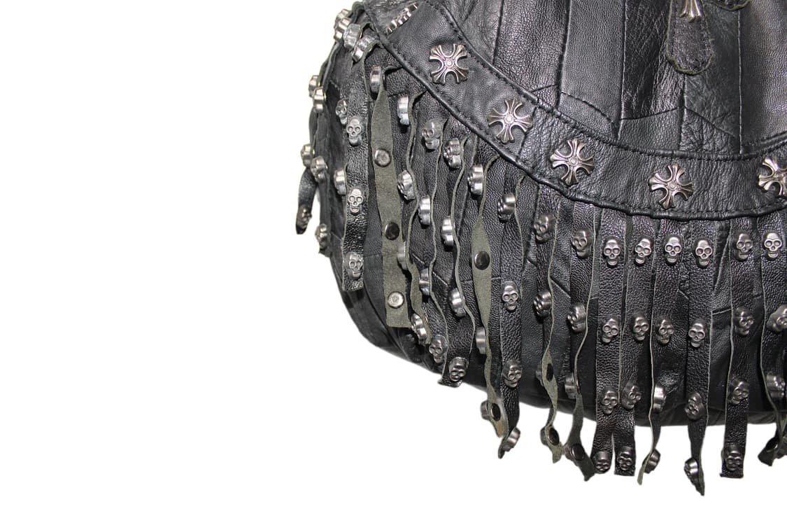 2000s JAPAN Skull Lamb Leather Chain Bag 상품이미지9