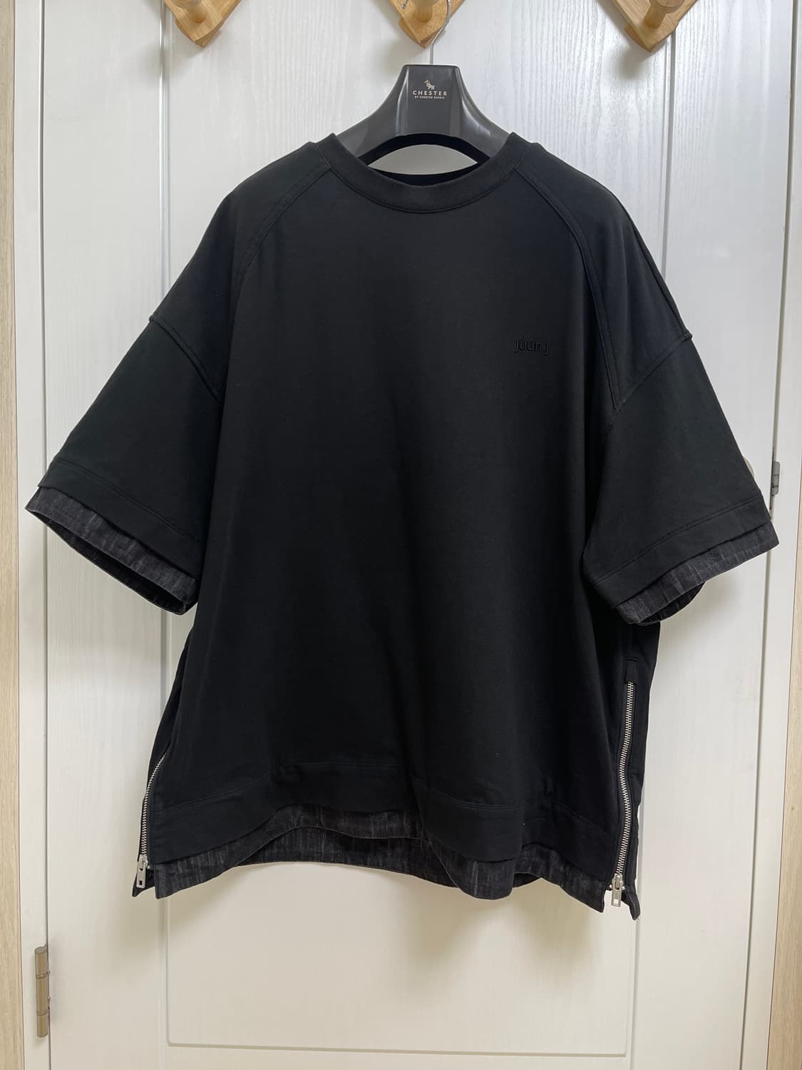 25ss준지 데님 배색 라이트 저지 오버핏 상품이미지1