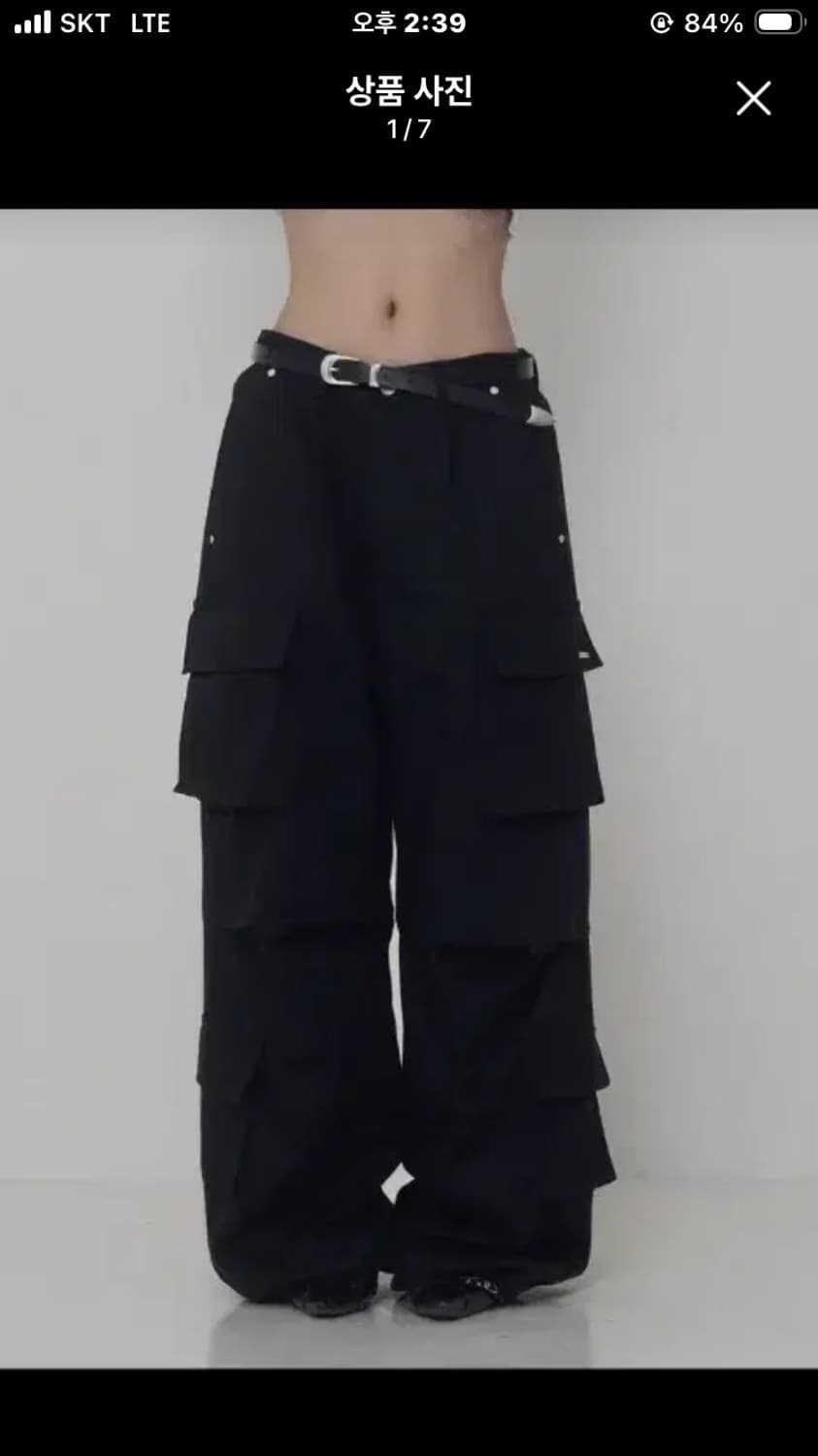 에트오소메 텐셀 코튼 카고 팬츠 (블랙) 상품이미지1