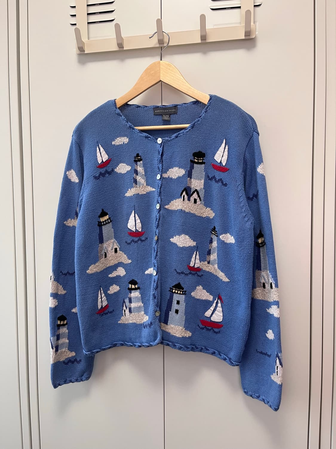 (Rare) Northern isles 바다 풍경 니트 가디건  상품이미지4