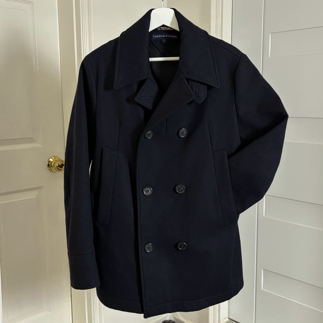 토미힐피거 하이넥 피코트 네이비 상품이미지8