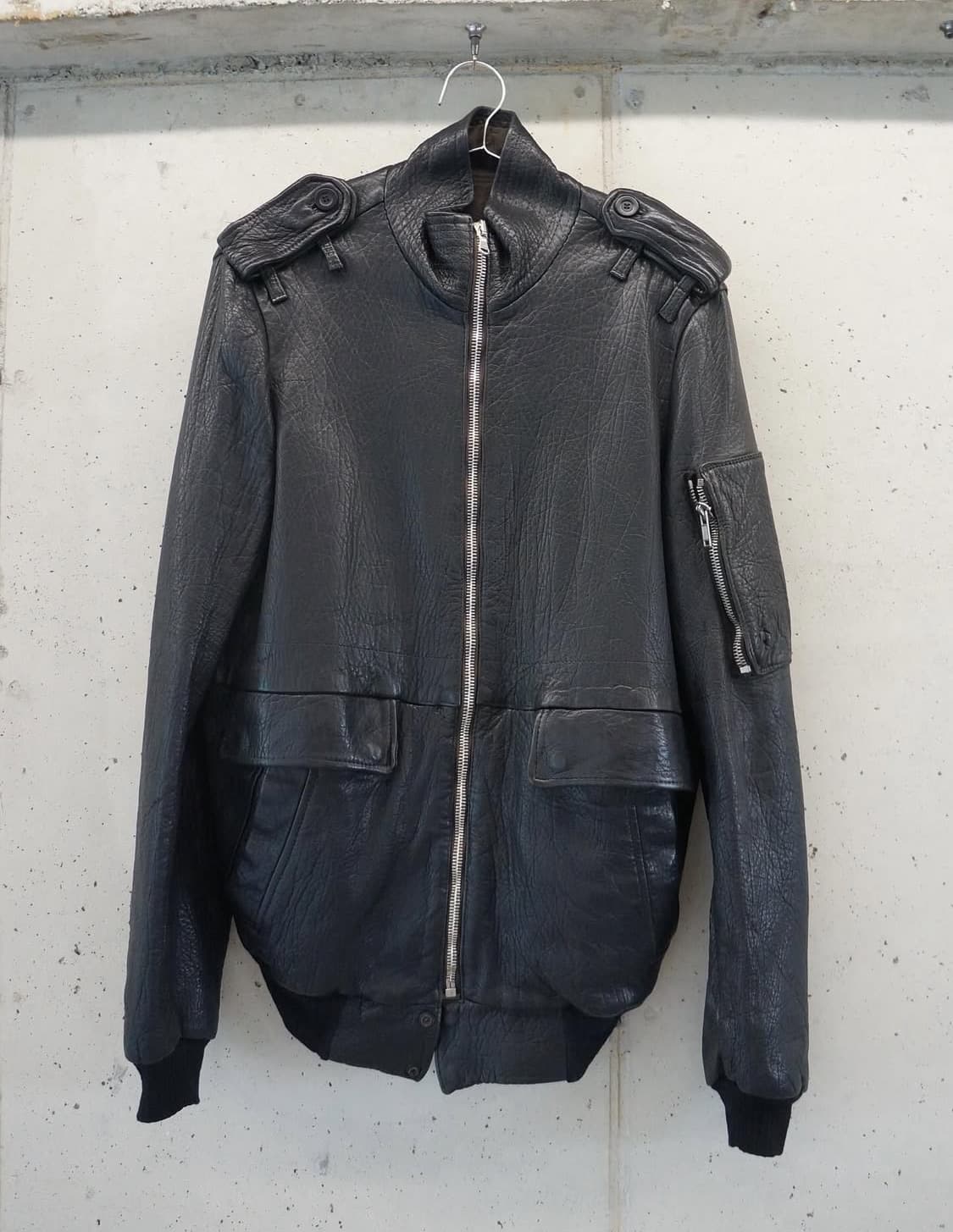 [50] 릭오웬스 04aw 폴리스 레더 봄버 상품이미지2