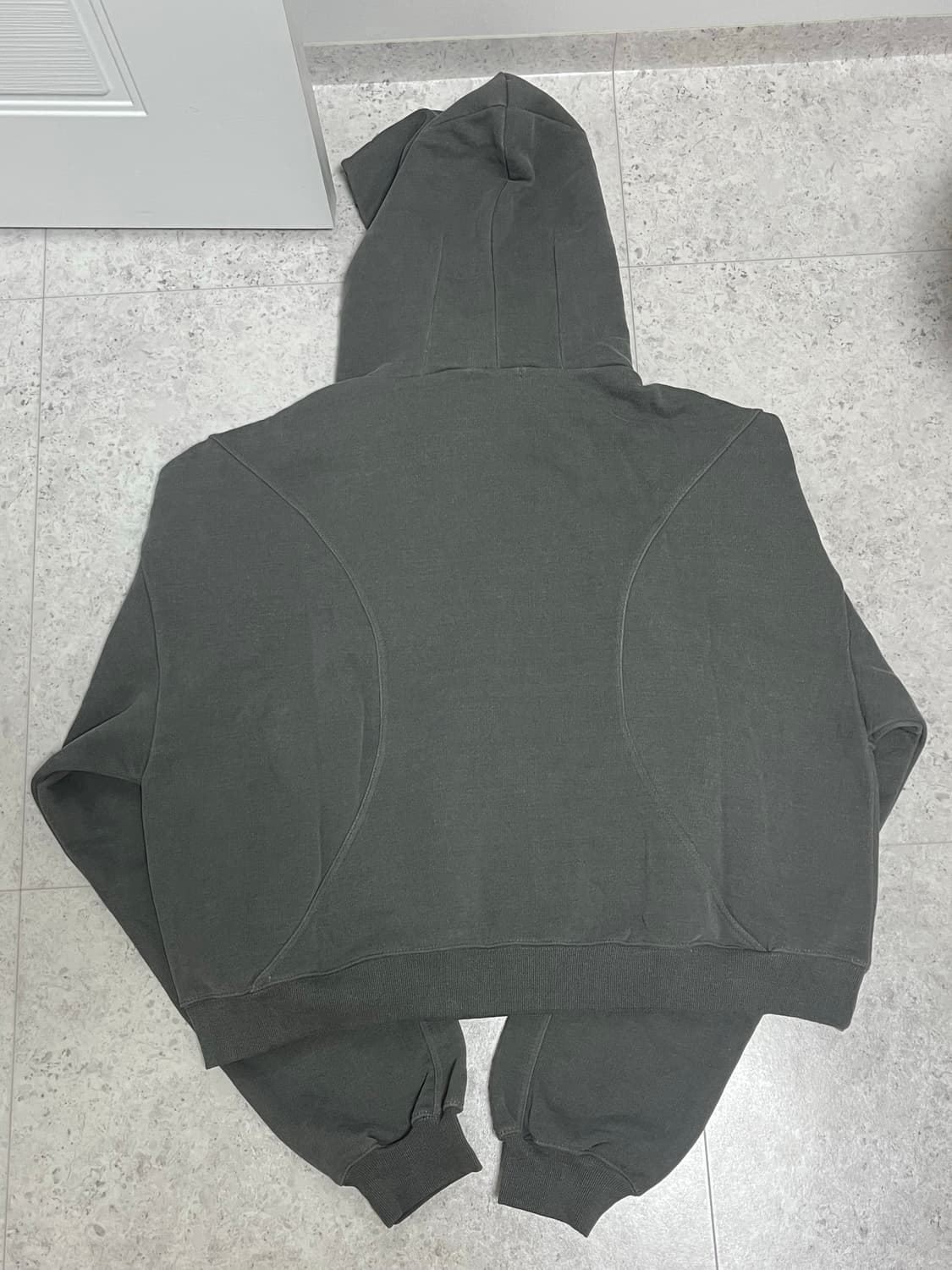 헤비웨이트 빈티지 워싱 후드티 카키 XL 상품이미지3