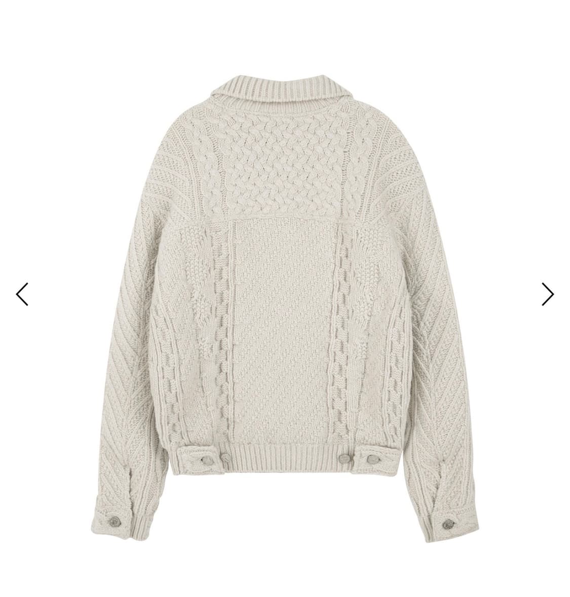 stu 니트 트러커 자켓 아이보리 L 상품이미지6