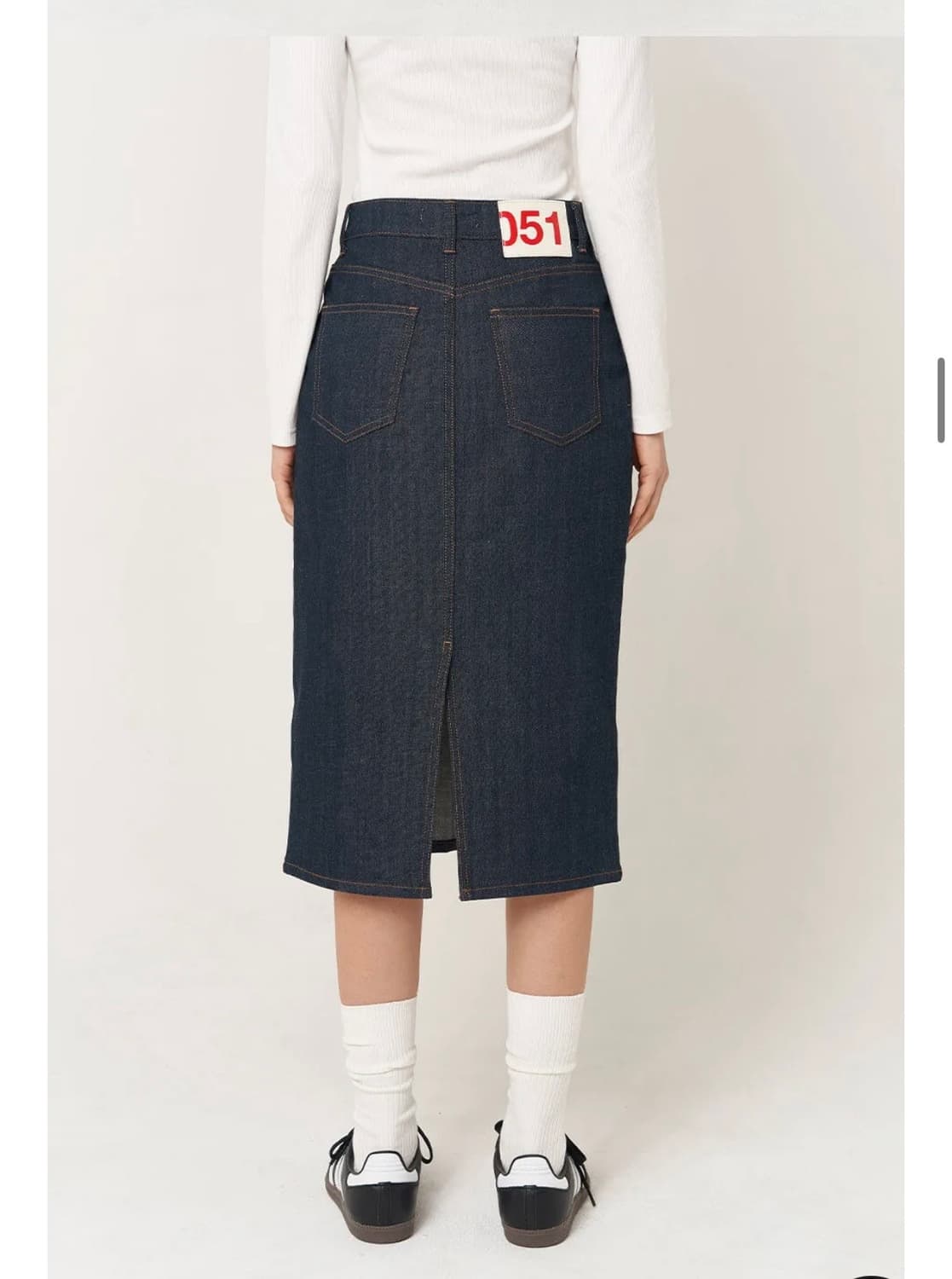플랙 진청 스커트  상품이미지3
