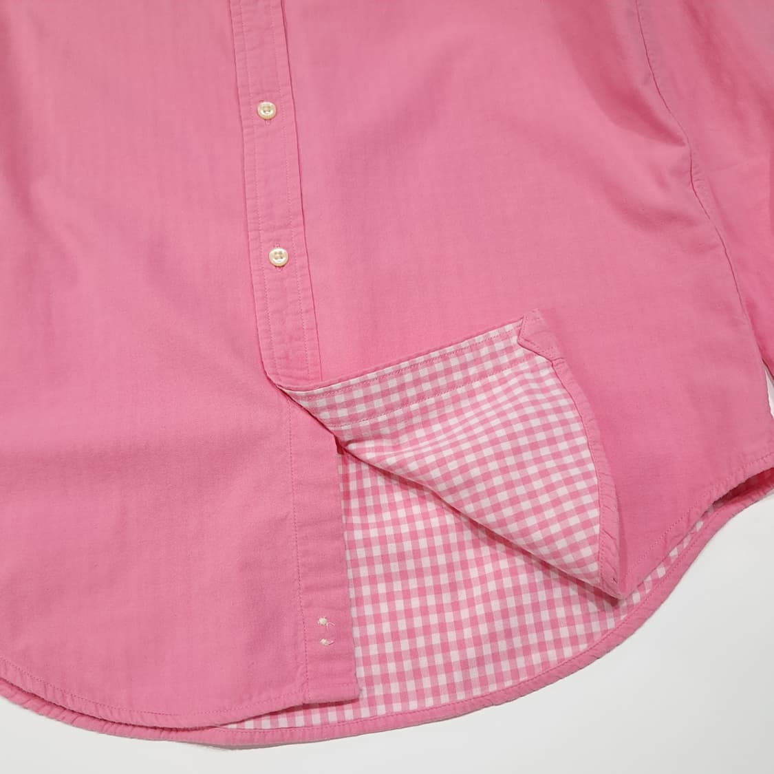 CL811 L 폴로 00s 깅엄체크 내피 핑크 셔츠 남방 상품이미지7