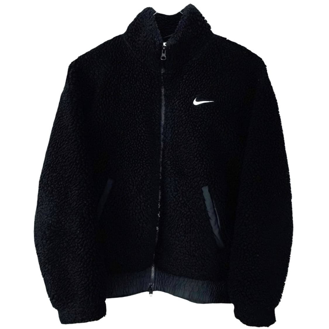 [나이키] 빅로고 오버핏 쉐르파 플리스 자켓 블랙 M19598 상품이미지2