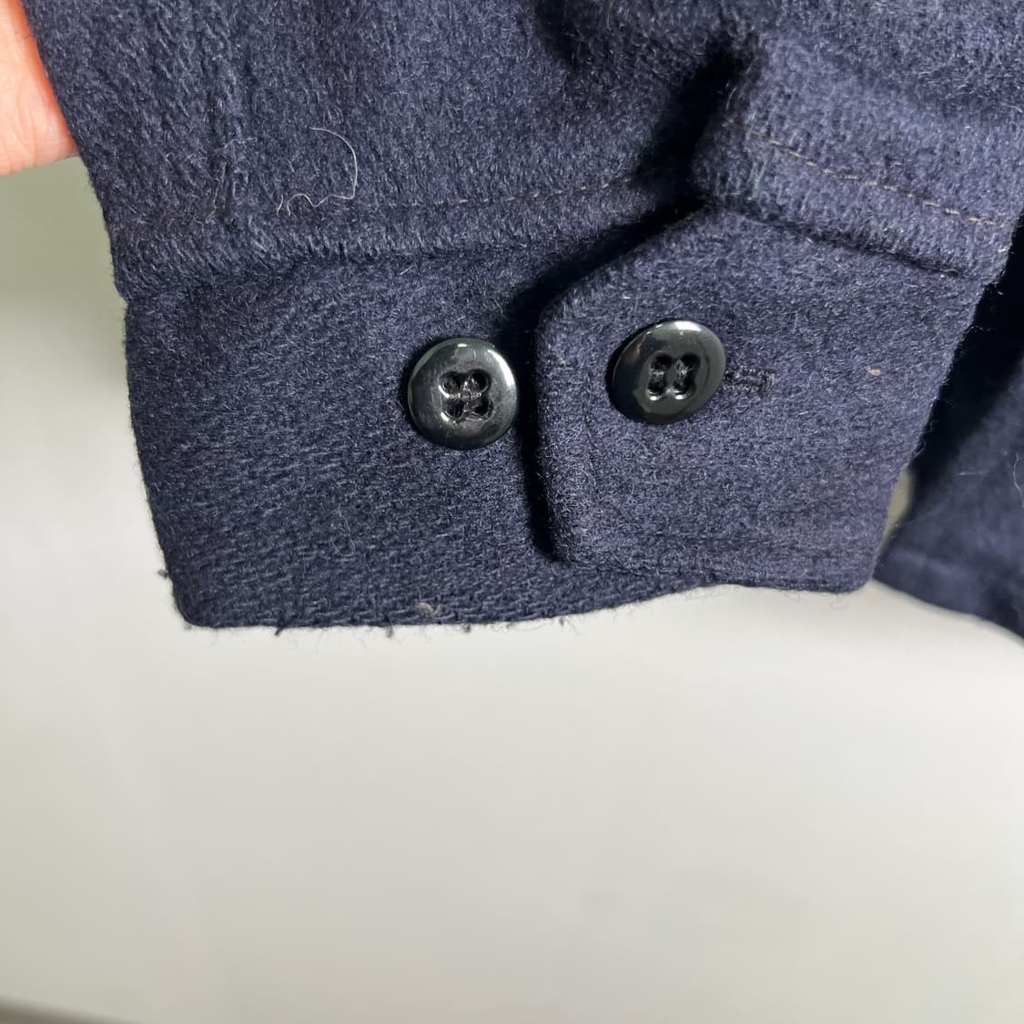 Melton 멜톤 네이비 울 집업 자켓 L 상품이미지6