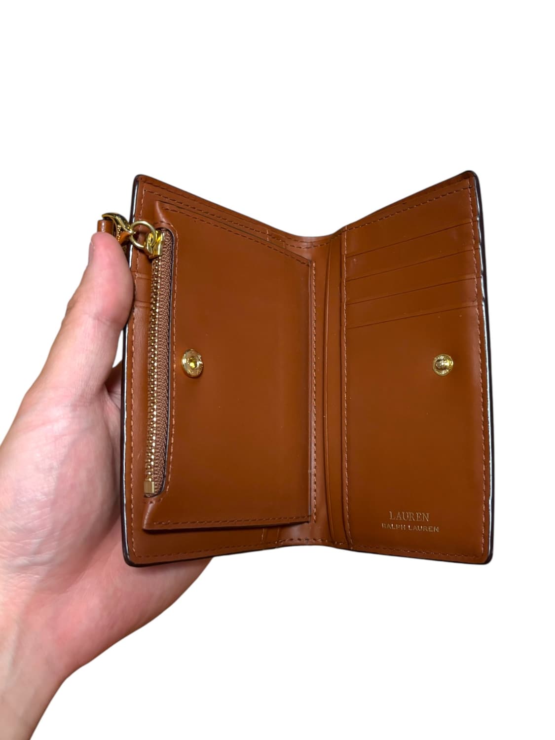 폴로 랄프로렌 RLL 브라운 레더 지갑 상품이미지7