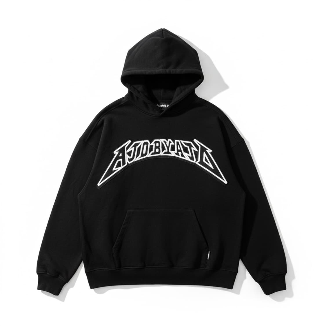 AJOBYAJO 블랙 후드티 상품이미지1