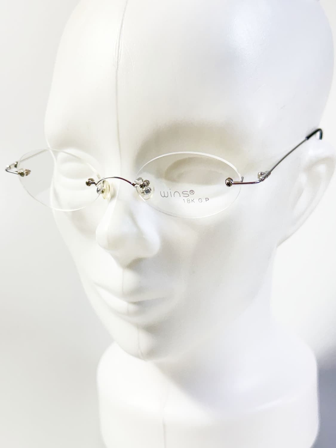 WINS 실버 오벌 무테 메탈 프레임 빈티지 안경 상품이미지8