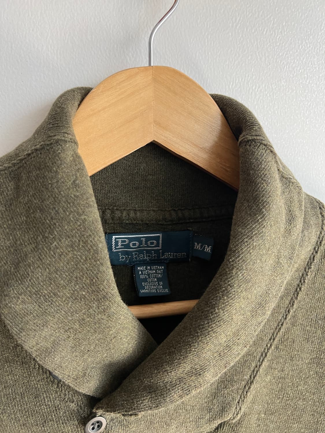 폴로 랄프로렌 카키 숄카라 니트 m 상품이미지3