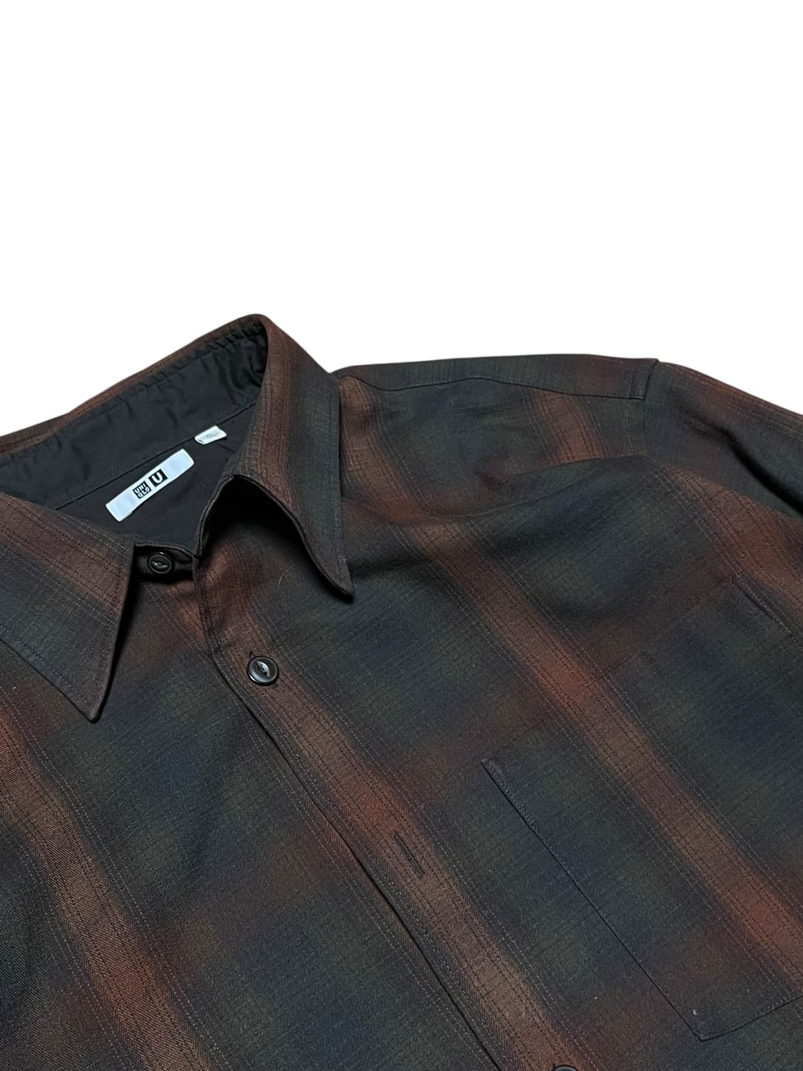 유니클로 U 원포켓 체크 셔츠 XL 상품이미지2