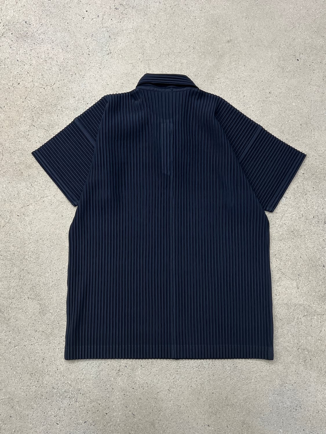 옴므플리세 베이직 다크 네이비 카라 티셔츠 상품이미지4