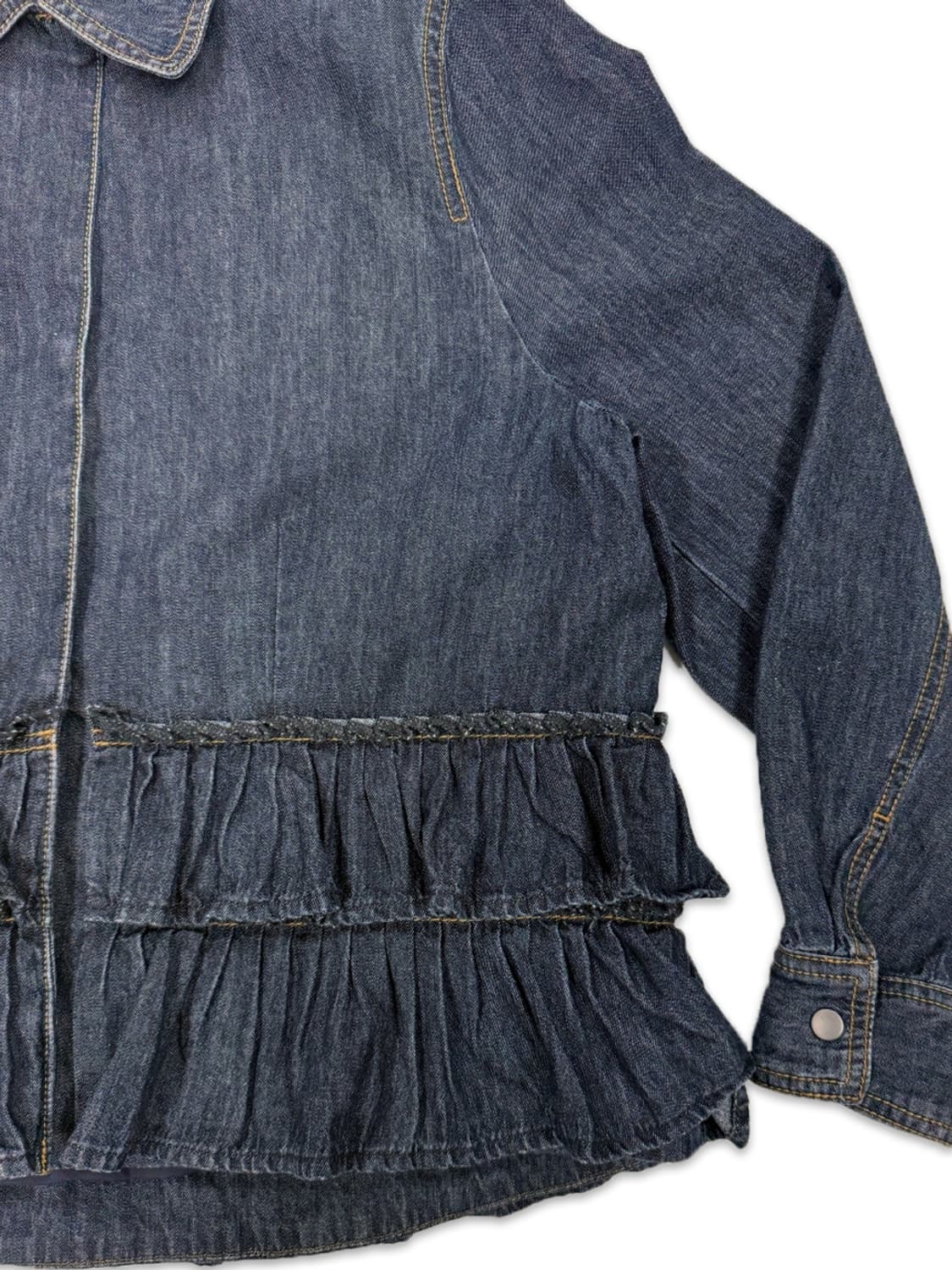 빈티지 PAUL&JOE 네이비 데님 프릴 자켓 상품이미지4