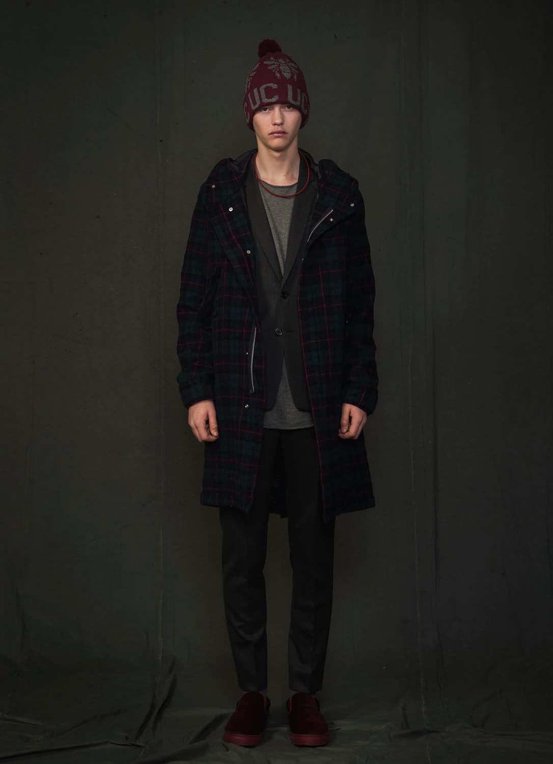 언더커버 축융 울 코트 상품이미지4