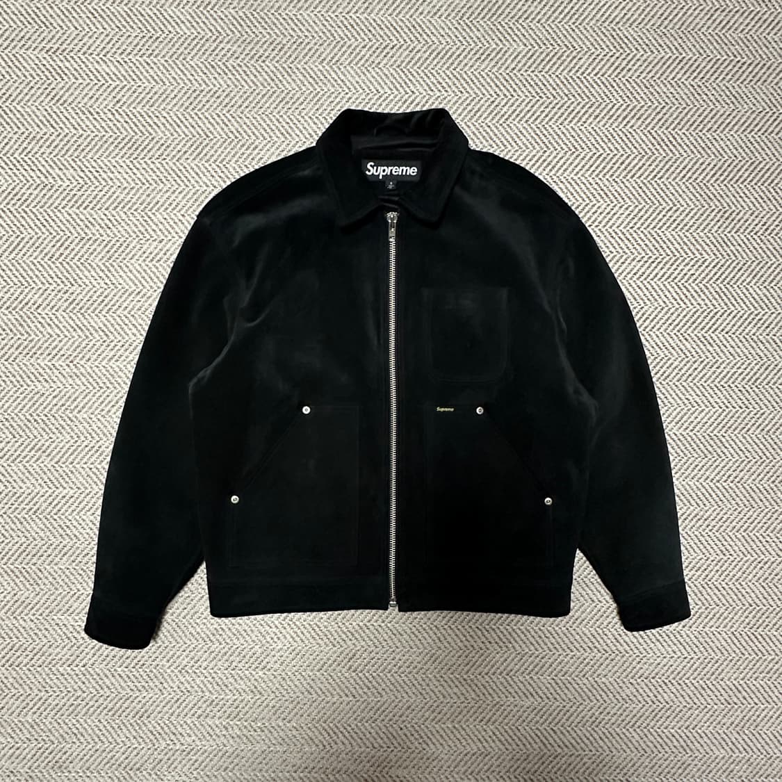 SUPREME 24FW suede work jacket black 상품이미지1