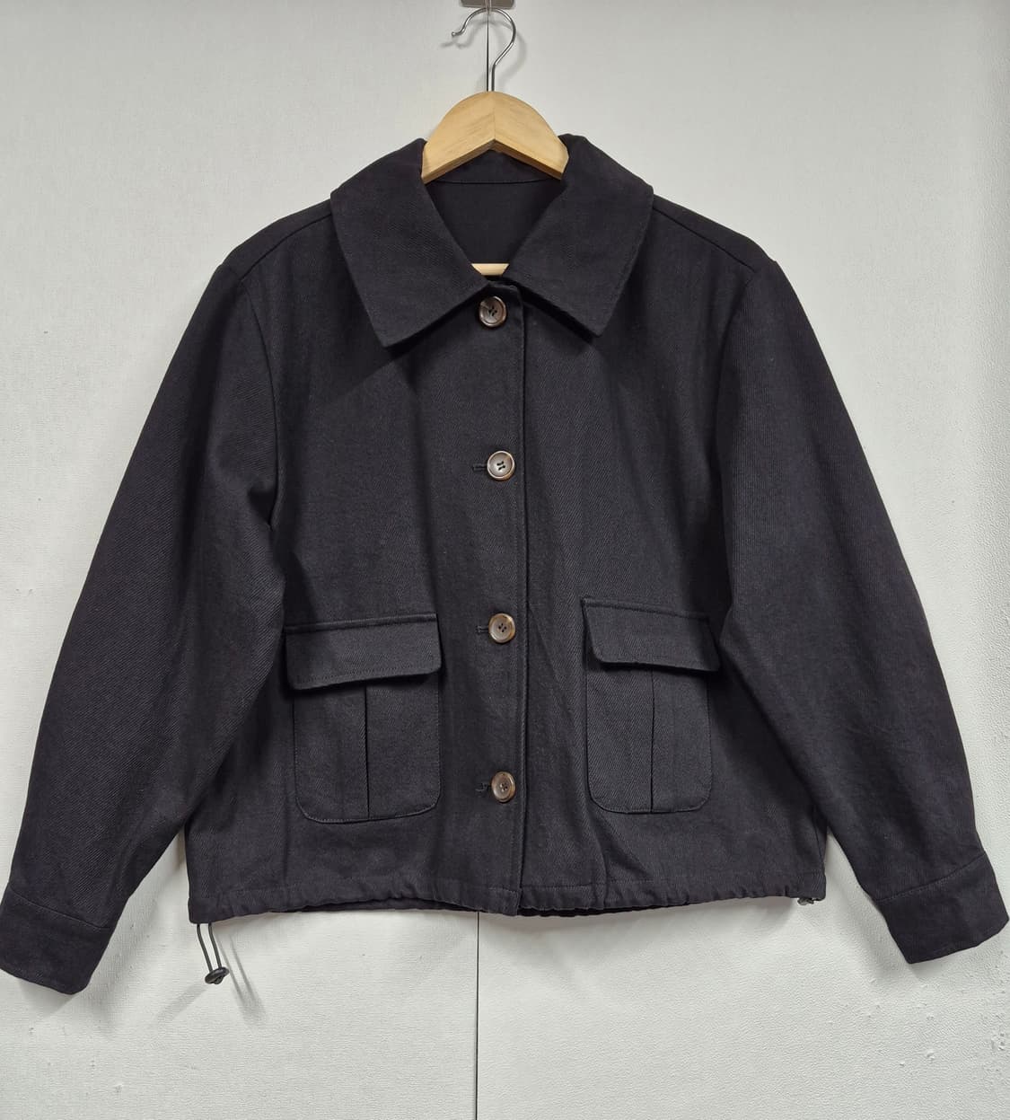 블랙 면 자켓 상품이미지1