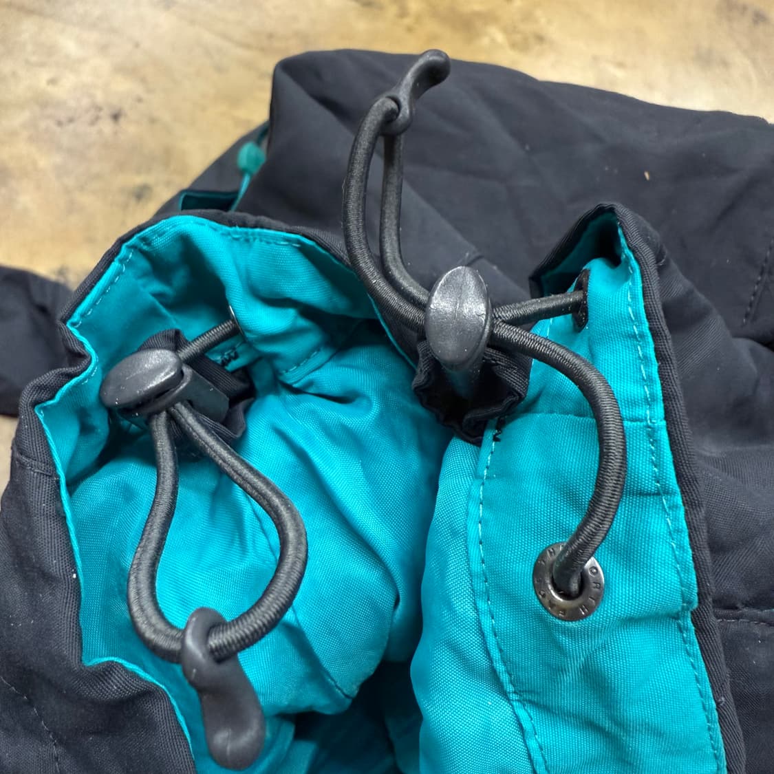 [정품/85] 노스페이스 블랙 청록색 바람막이 후드 자켓 b10 상품이미지7