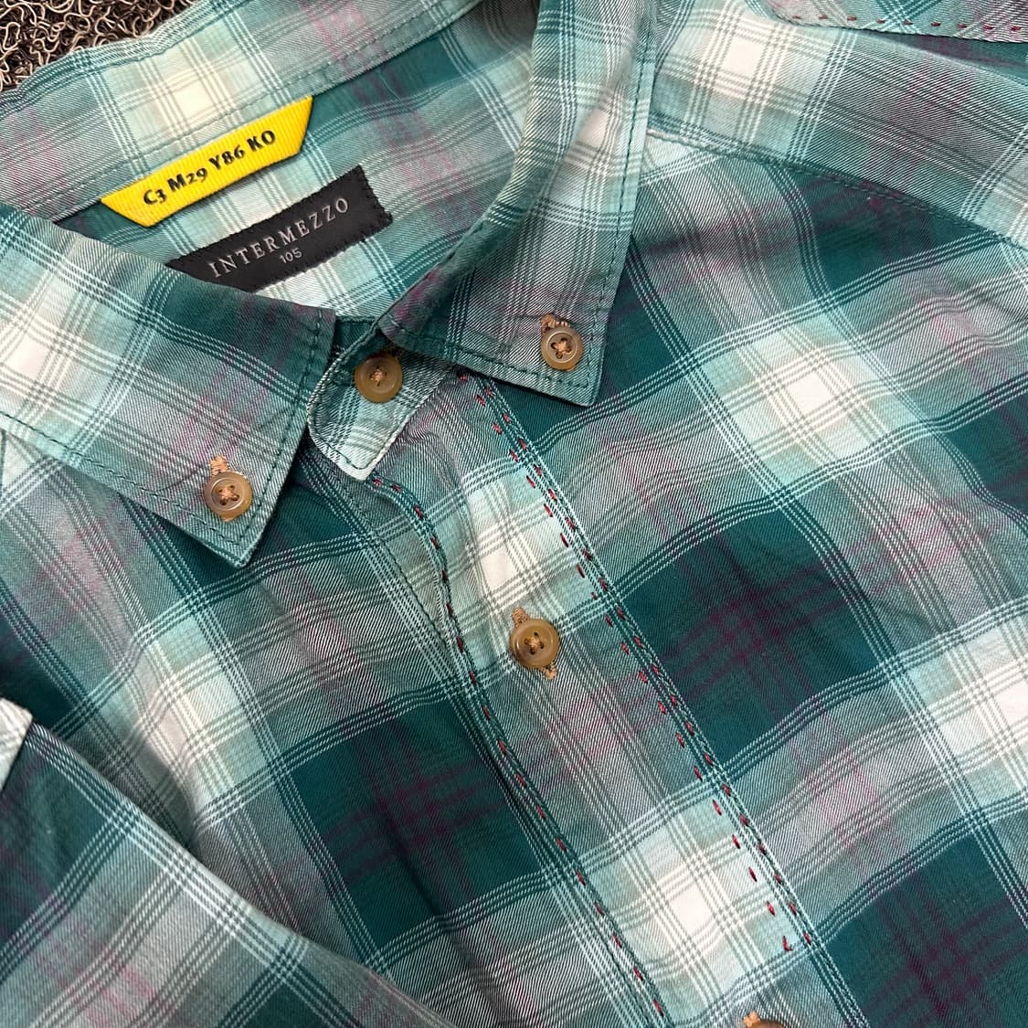 INTERMEZZO 인터메조 체크 남방 셔츠 105(XL) 상품이미지3