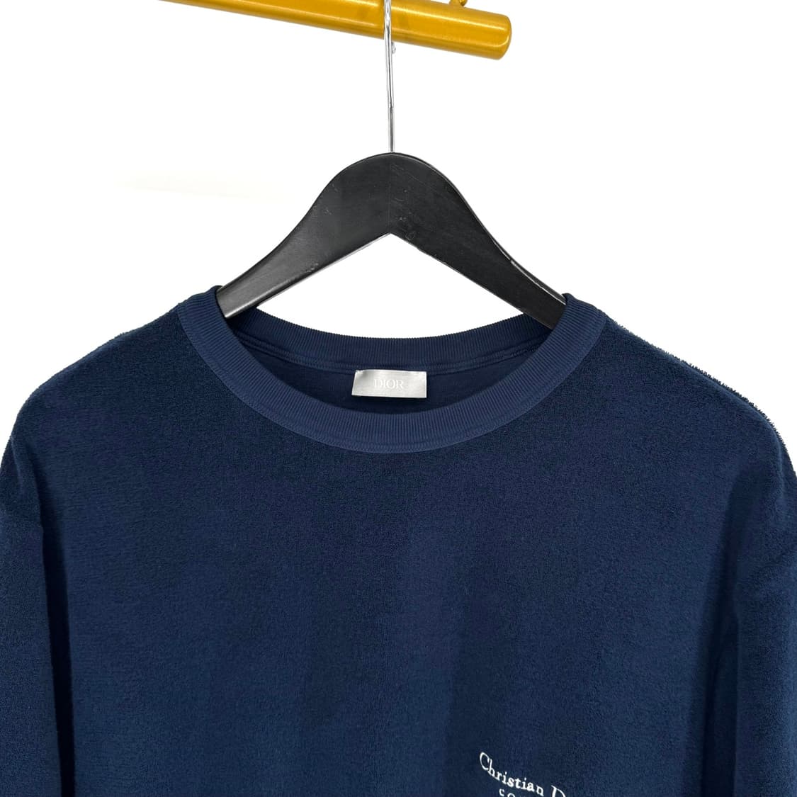 25FW 디올 테리 코튼 반팔 티셔츠 네이비 L사이즈 상품이미지5