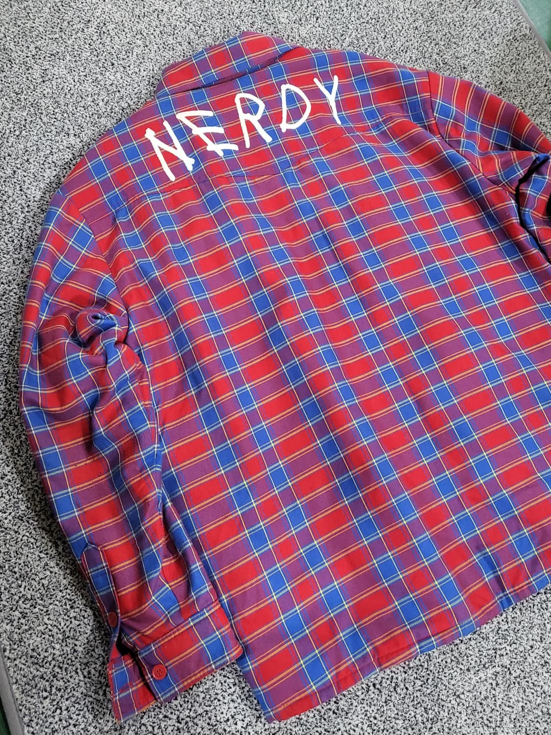 널디 체크무늬 셔츠자켓  상품이미지5