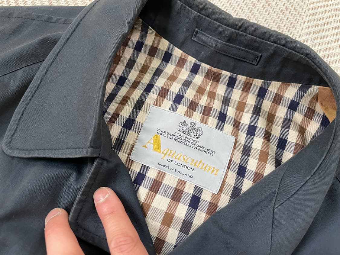 아쿠아스큐텀 잉글랜드 메이드 체크 라이닝 발마칸 코트 J03591 상품이미지4