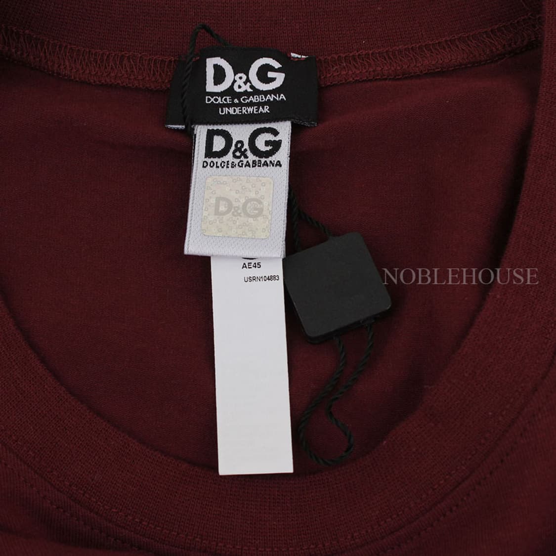 돌체앤가바나 버건디 새틴 장식 티셔츠(S) 상품이미지5