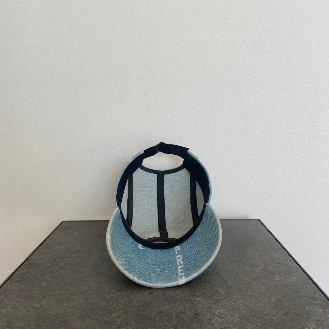 슈프림 자카드 워시드 데님 레드 박스로고 캠프캡 모자 상품이미지5