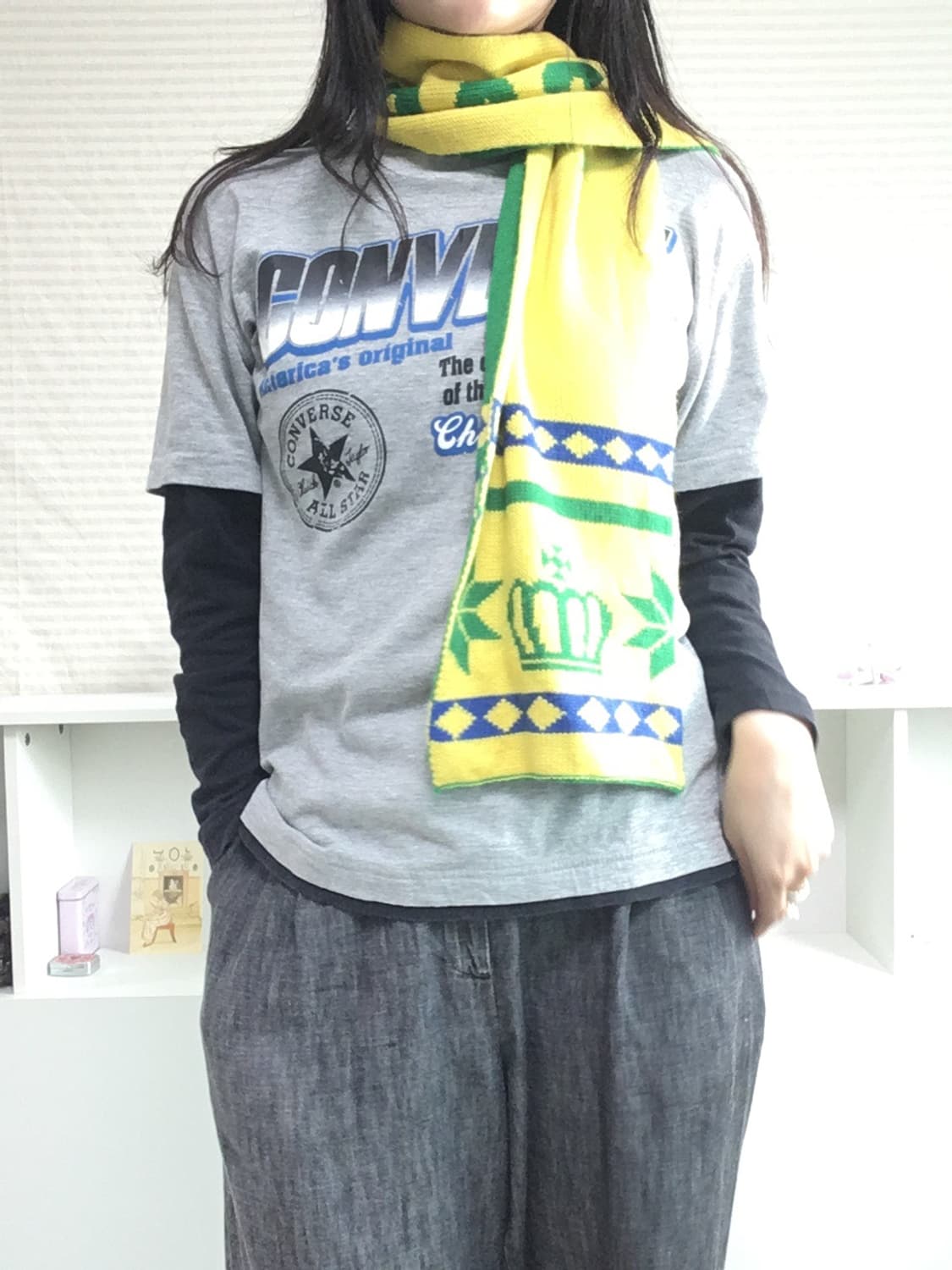 jpn vintage 베이비돌 그린 머플러 y2k 갸루 일본빈티지 상품이미지4