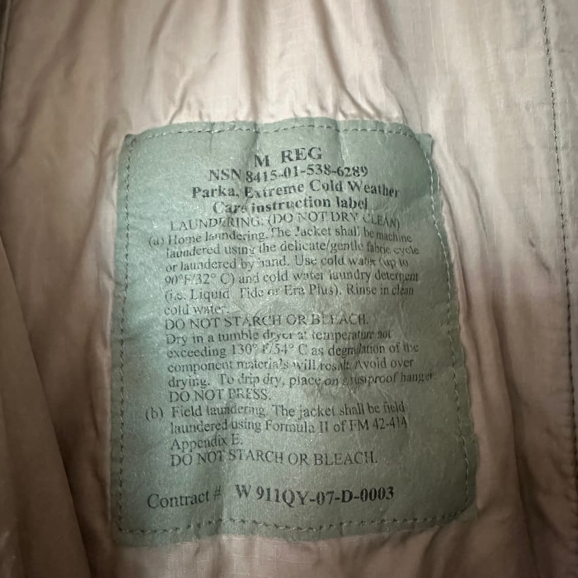 M레귤러 미군 gen3 level7 프리마로프트 패딩 상품이미지3