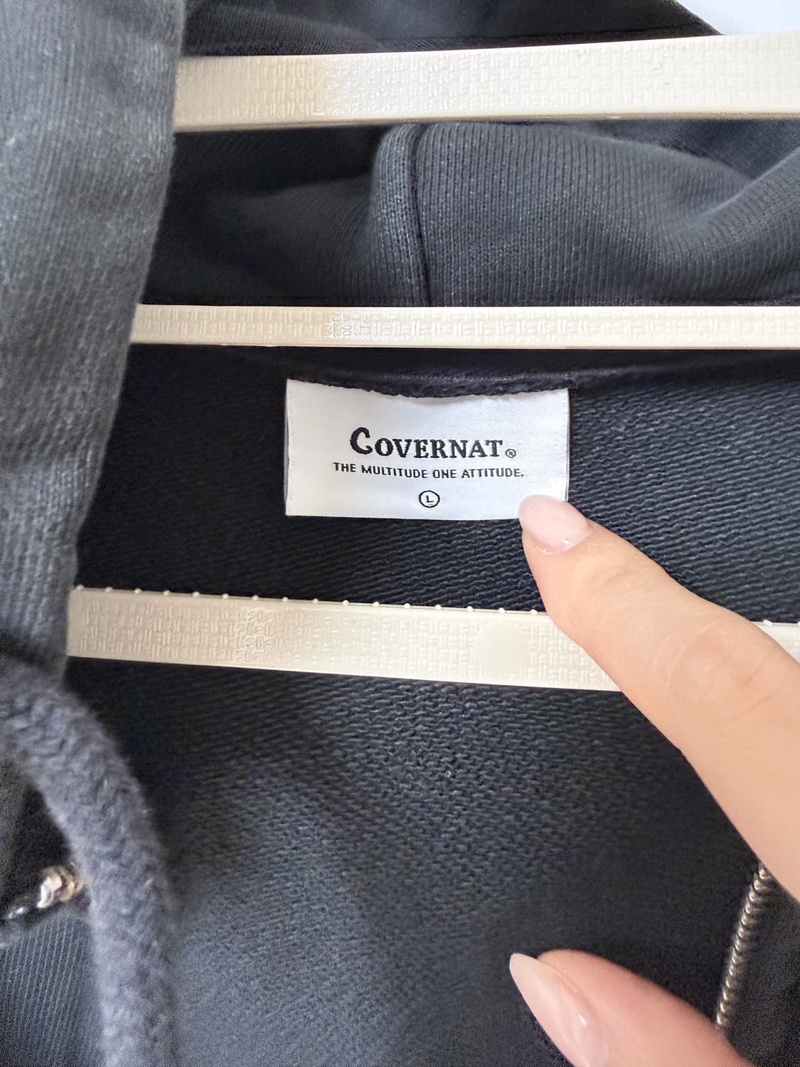 🖤 커버낫 후드집업 L 블랙 상품이미지6