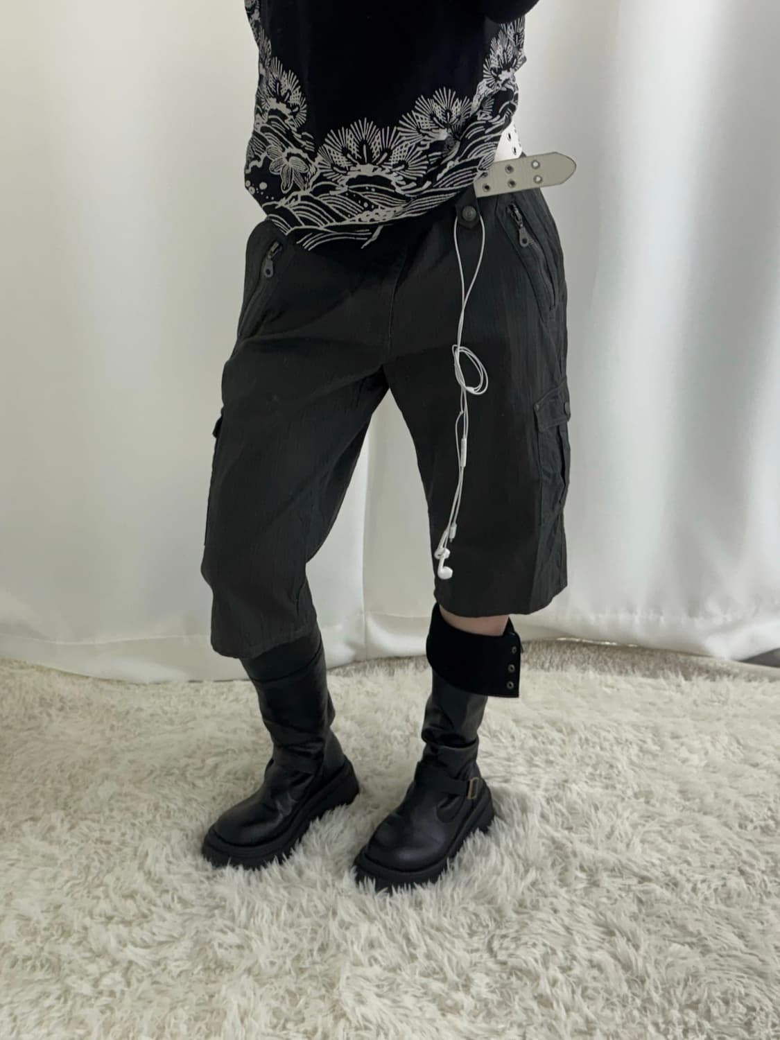 애쉬그레이 쉐도우 레이드 카고 버뮤다팬츠 상품이미지2