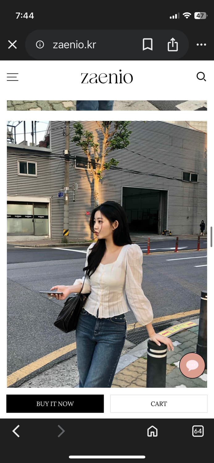 재니오 pearl ethnic blouse 블라우스 상품이미지2