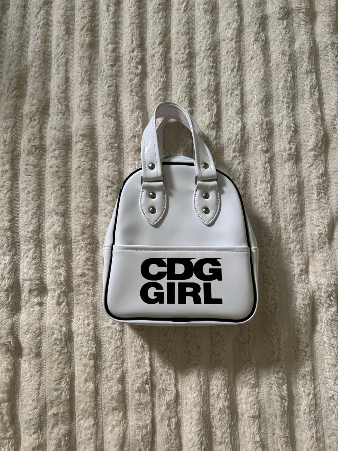 꼼데가르송 걸 CDG Girl 화이트 미니 토트백 상품이미지4