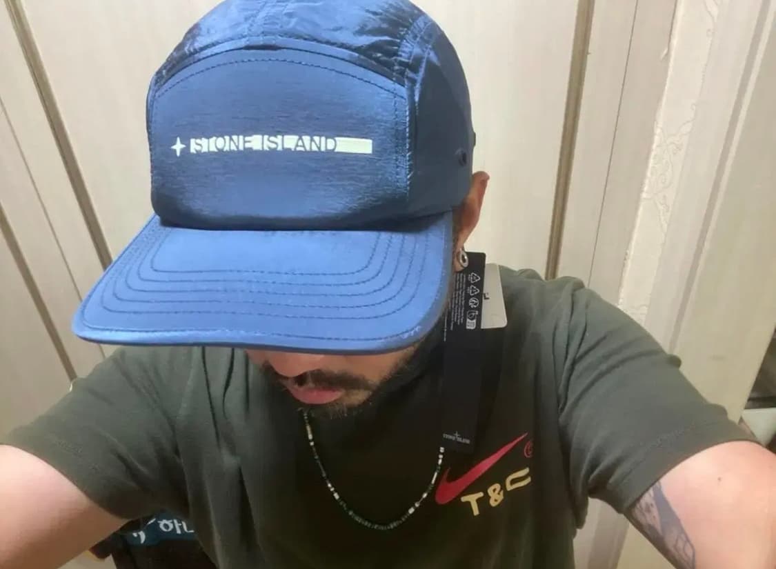 스톤아일랜드 나일론 메탈 에코닐 캡 다크 블루 상품이미지4