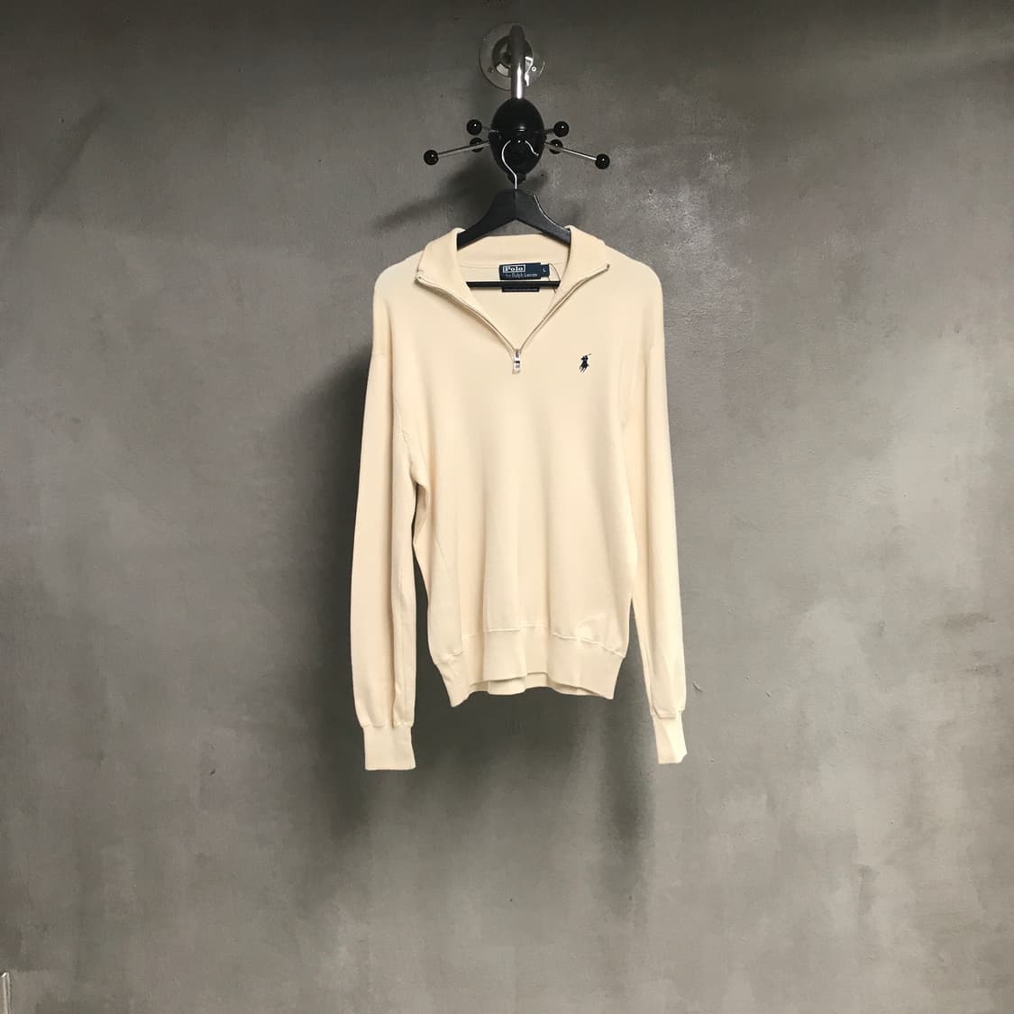 폴로 랄프로렌 반집업 맨투맨 아이보리 L 상품이미지1
