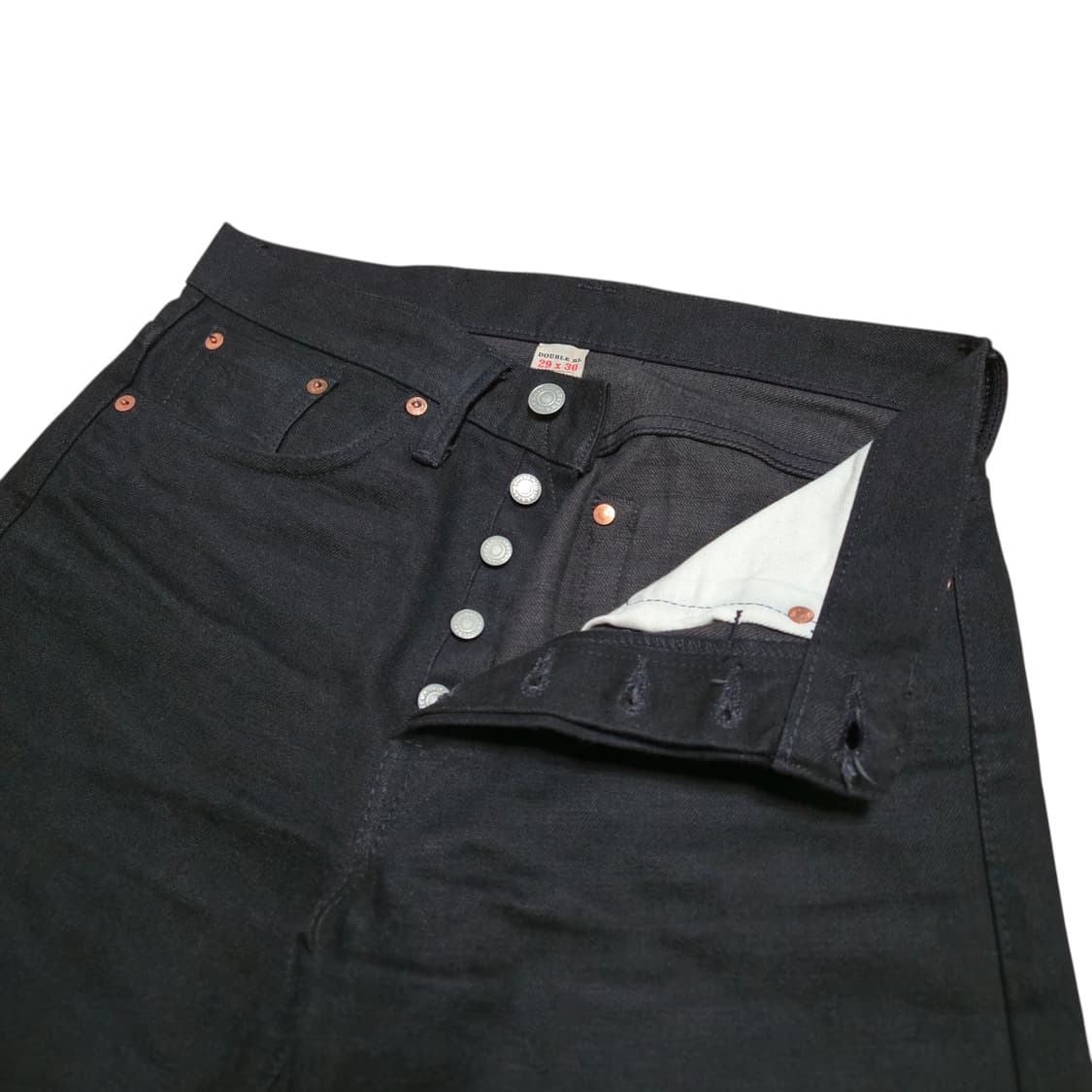 [29×30] RRL 더블알엘 빈티지 파이브포켓 데님 팬츠 블랙 온 블랙 상품이미지6