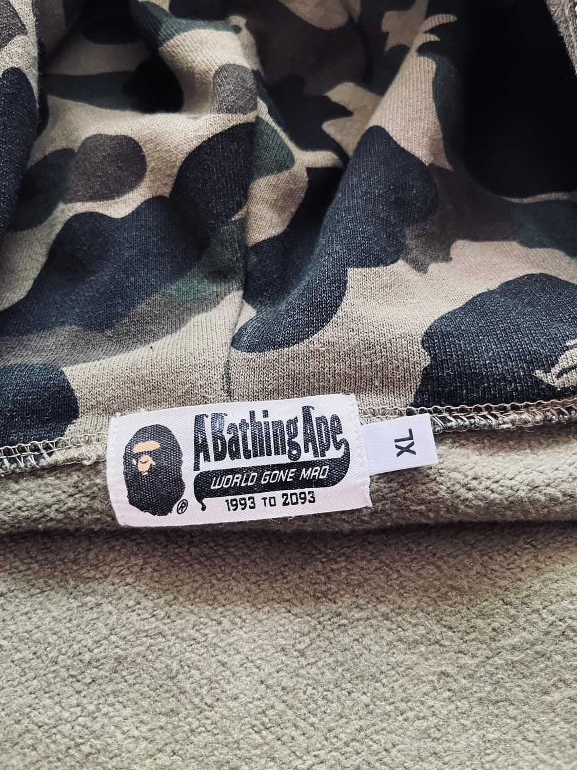 Bape  NYC 1st Camo Full Zip Hoodie XL 상품이미지6