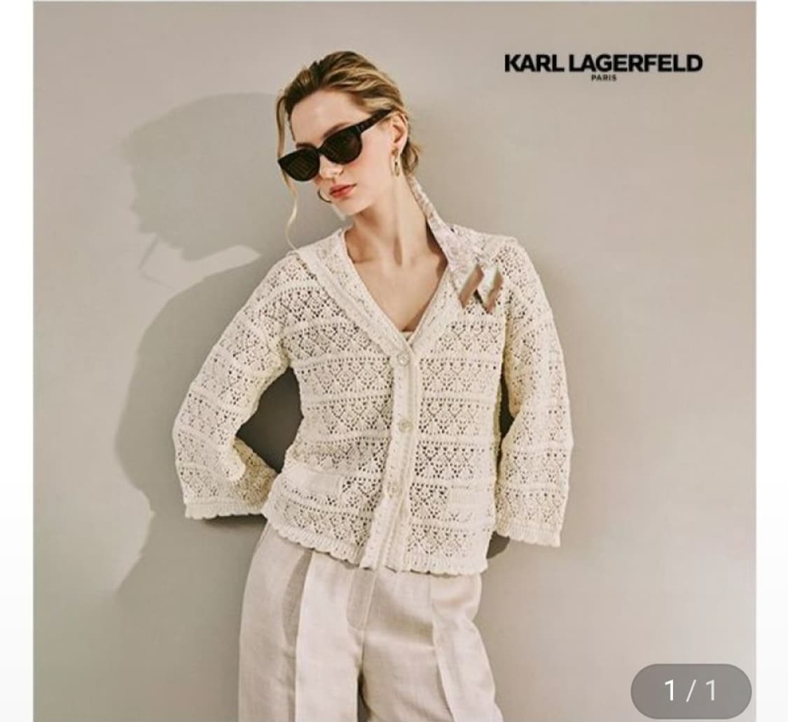 칼라거펠트 니트 코르셰 가디건 상품이미지2