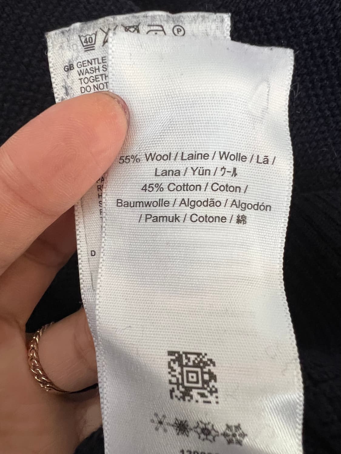 프레드페리 남성 네이비 라운드울니트  상품이미지7