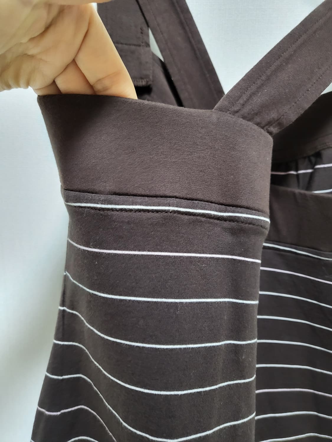 버버리 블루 라벨 스트라이프 민소매 55-66새제품 상품이미지7