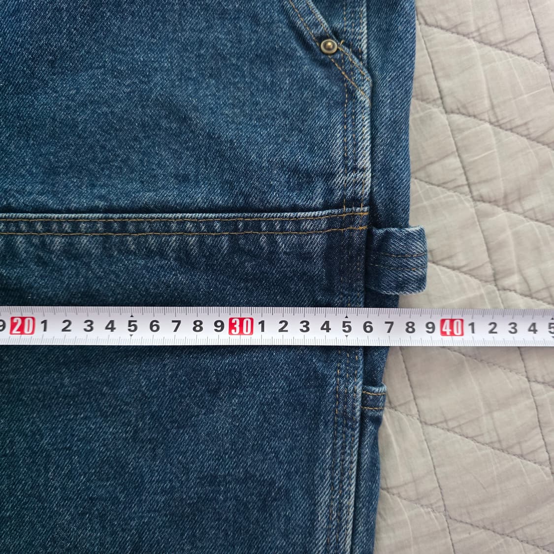 [40X30] 빈티지 칼하트 더블니 릴렉스핏 데님팬츠 인디고 B17 상품이미지9