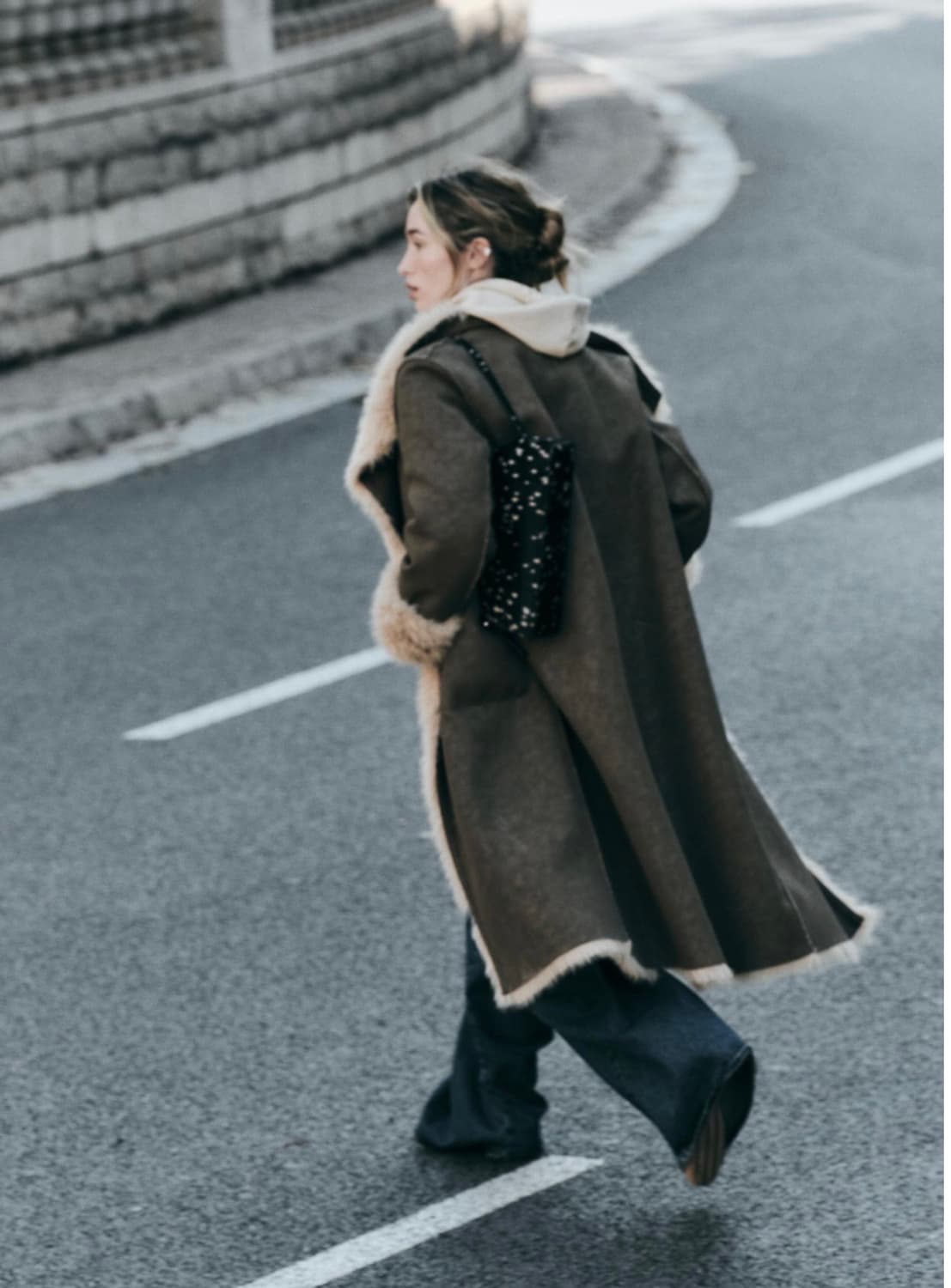 자라 더블 페이스드 리버시블 롱 코트 상품이미지2