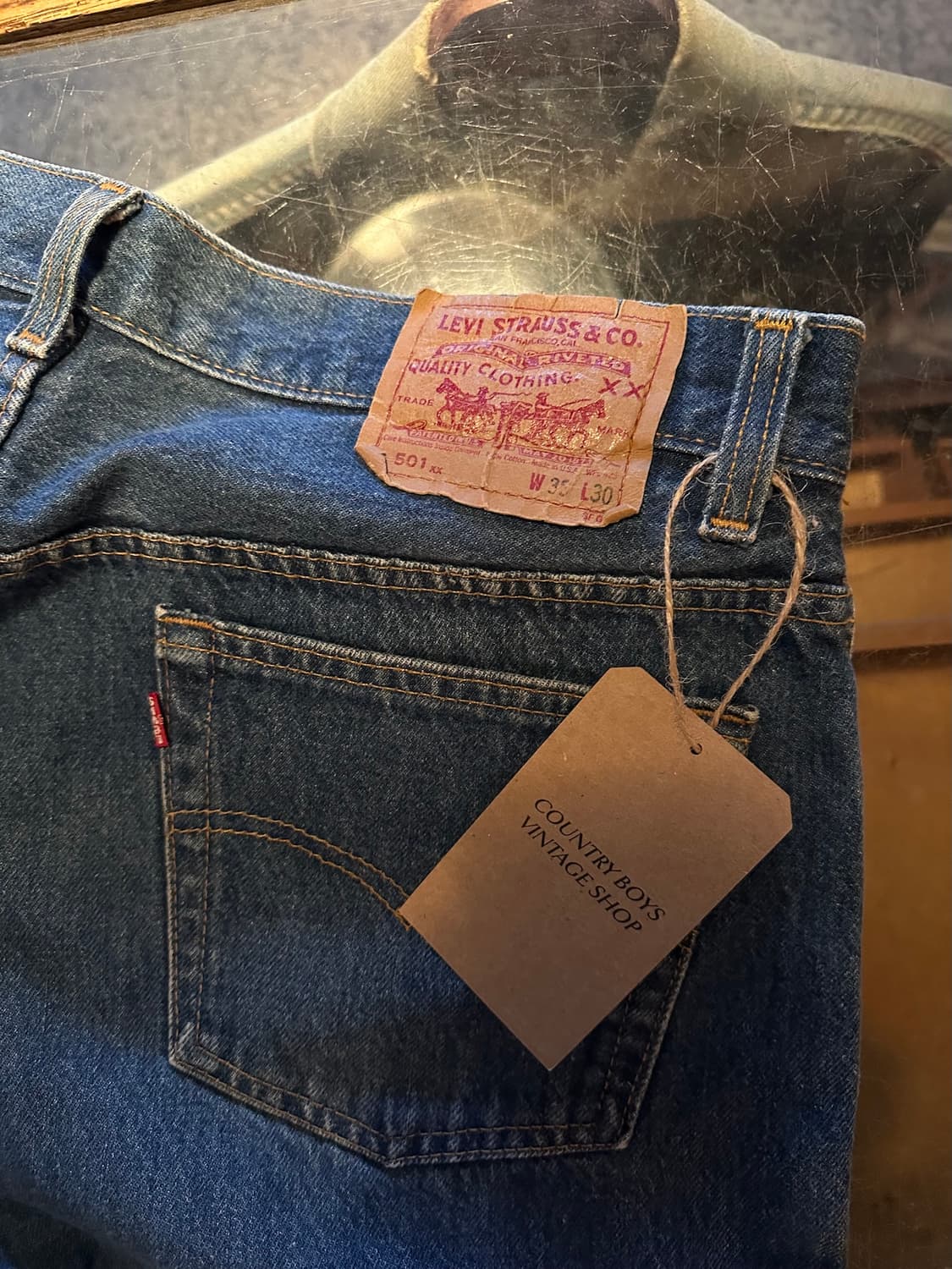 90s USA 빈티지 리바이스 501 데님 팬츠 상품이미지5