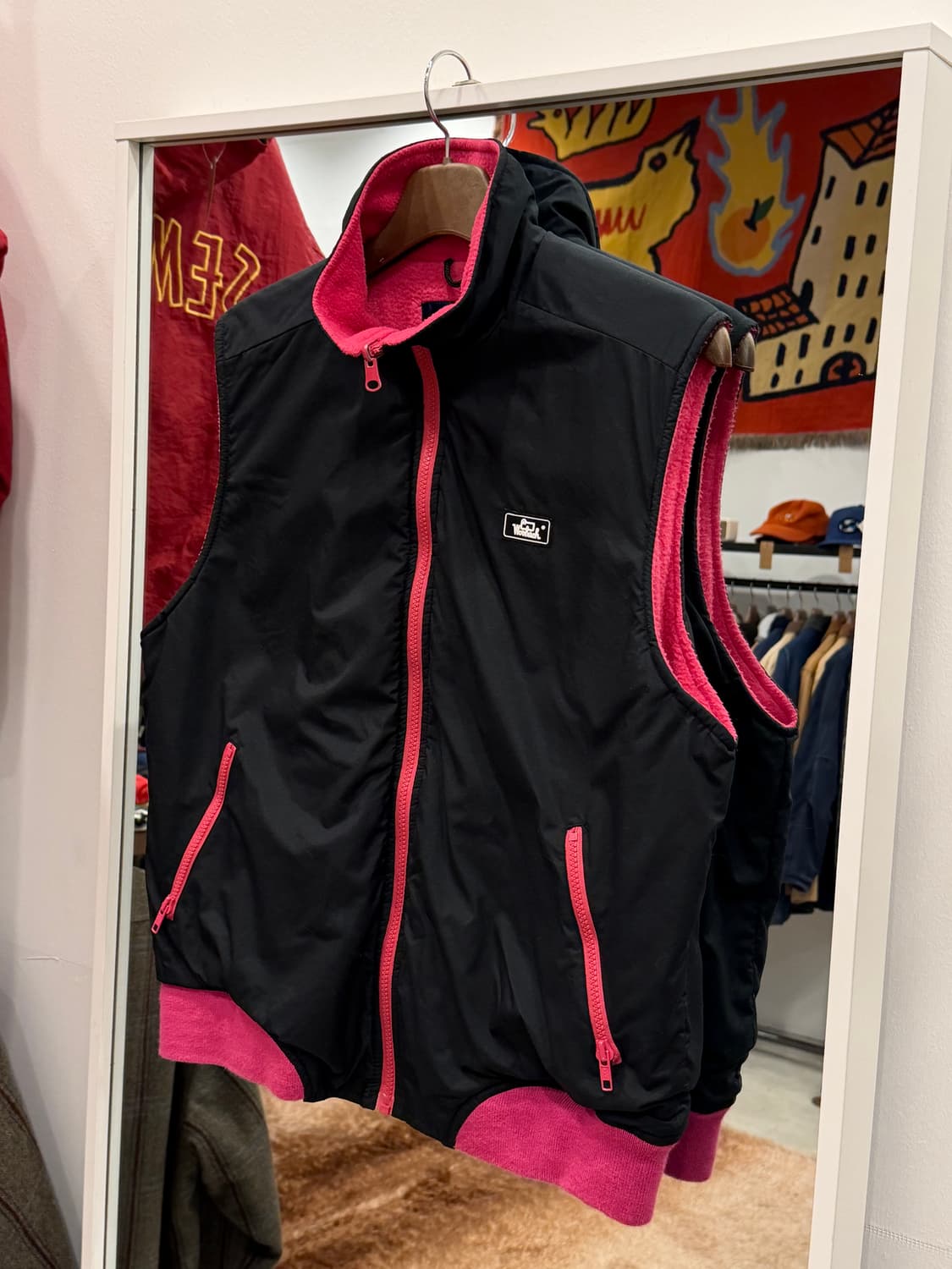 80s Woolrich 울리치 나일론 플리스 베스트 상품이미지1