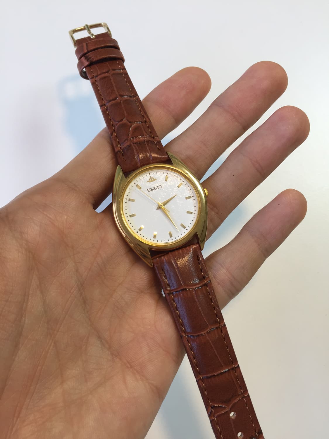 80s seiko gold snow flake dial quartz 상품이미지4